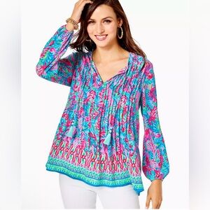 Lilly Pulitzer Marilina Colorful Tunic Top